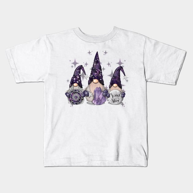 Magic Galaxy New Age Gnomes Mystic Kids T-Shirt by OrnamentallyYou